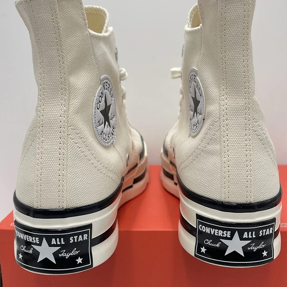 Converse WMNS CHUCK 70 PLUS HI EGRET/BLACK/EGRET A00915C Platforms Sneakers